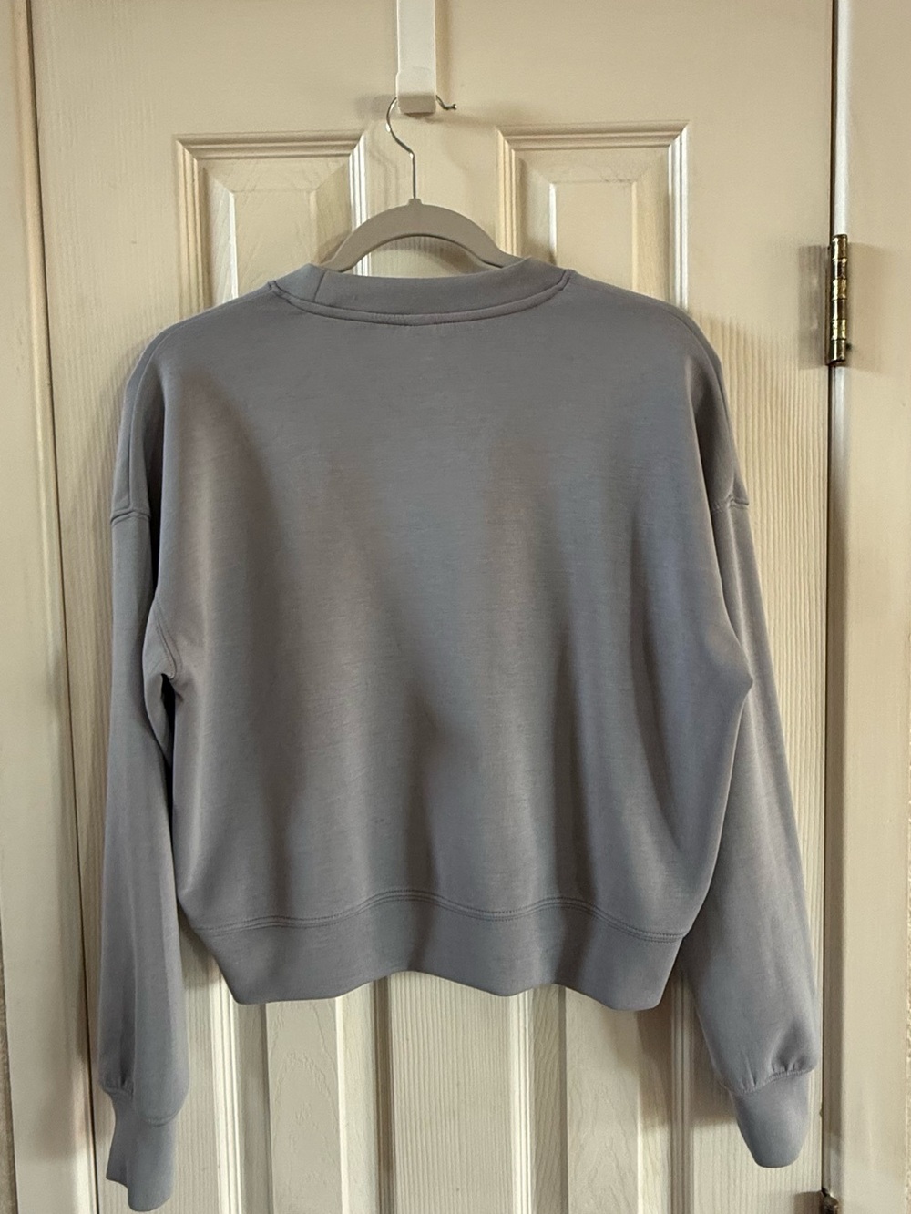 Yogalicious Super Buttery Soft Gray Relaxed Crewneck Sweatshirt - Picture 3 of 6